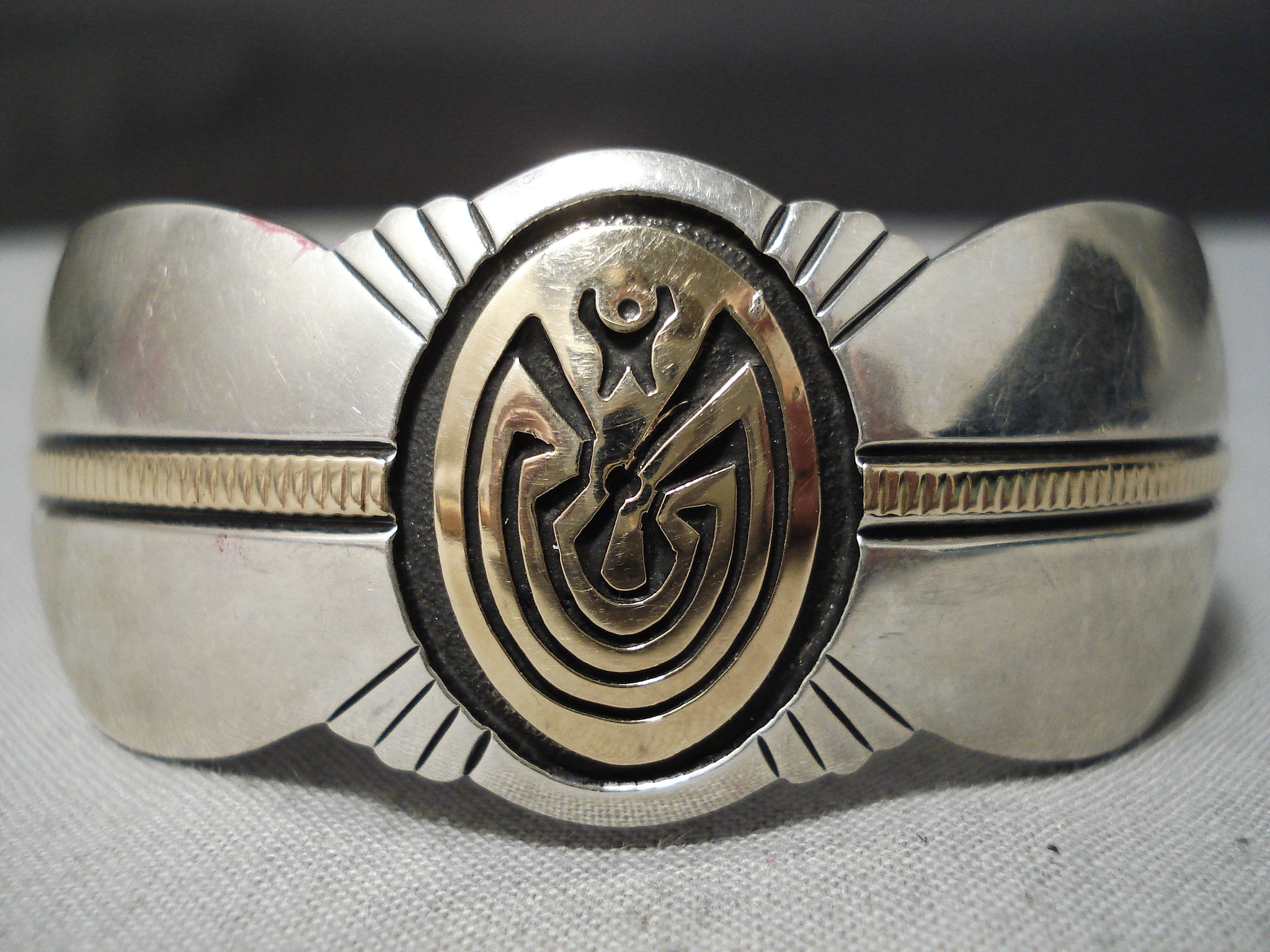Sterling Silver Native American Design MAN IN MAZE Ring - SilverBlings